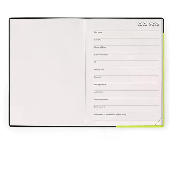 Ημερολόγιo Ημερήσιο Legami 2026 12Μ Small Chartreuse image 1