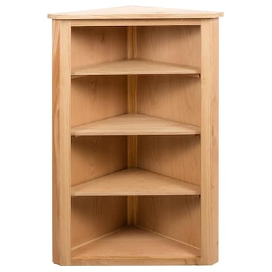 Vidaxl Ραφιέρα Γωνιακή 59 X 36 X 100 Εκ. Από Μασίφ Ξύλο Δρυός image 2