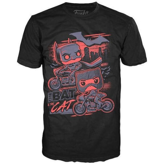 Funko Pop! Tee: Batman - The Bat & The Cat (S) image 0