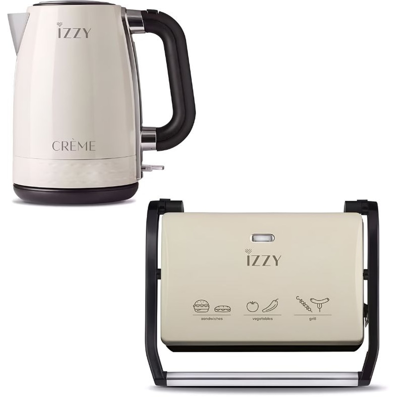 IZZY Σετ Βραστήρας Ιzzy IZ-3012 Τοστιέρα - Γκριλιέρα Panini