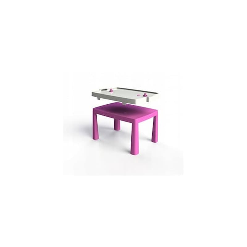 Παιδικό Τραπέζι Επιδαπέδιο Χόκει Αέρος 2 Σε 1 Σε Ροζ Χρώμα, 81.5x56x48 Cm, Table Hockey