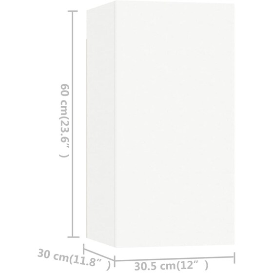 Έπιπλα Τηλεόρασης VidaXL Μοριοσανίδα 7 Τμχ 60x30x30cm - Λευκό image 12
