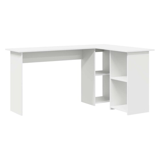 Γραφείο VidaXL από Επεξεργασμένο Ξύλο 142x102x73 cm - Λευκό image 0