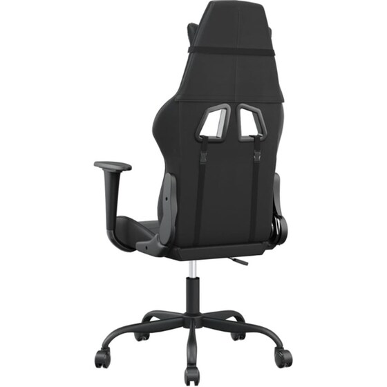 Καρέκλα Gaming VIDAXL 345407 με Ρυθμιζόμενα Μπράτσα από Τεχνητό Δέρμα - Μαύρη image 3