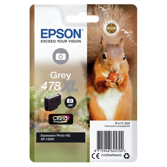 Epson 478XL Γκρι Μελάνι Εκτυπωτή C13T04F64010 image 2