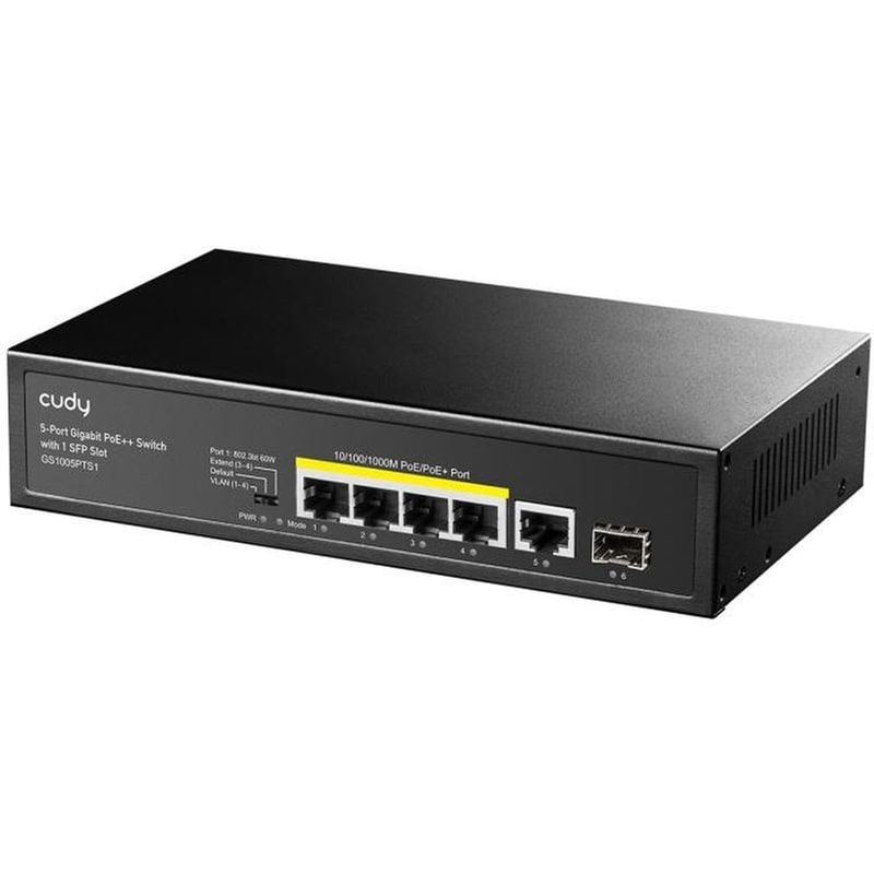 CUDY Cudy GS1005PTS1 Network Switch Unmanaged L2 Gigabit Ethernet (1000 Mbps) 5-Port PoE