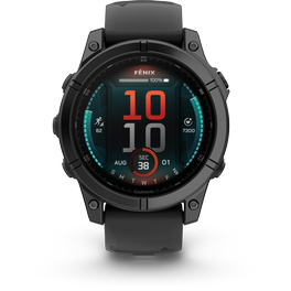 Smartwatch Garmin Fenix E 47mm - Slate Gray Steel with Black Silicone Band