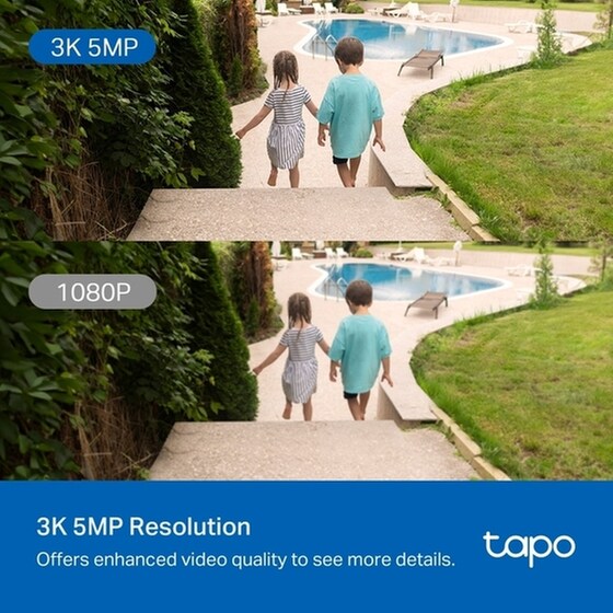 TP-Link Outdoor Pan/Tilt Security Wi-Fi Camera SPEC: 3K 5MP (2880x1620), 2.4 GHz, 2 × External Antennas, 1 × Ethernet Port, Horizontal 360º image 4