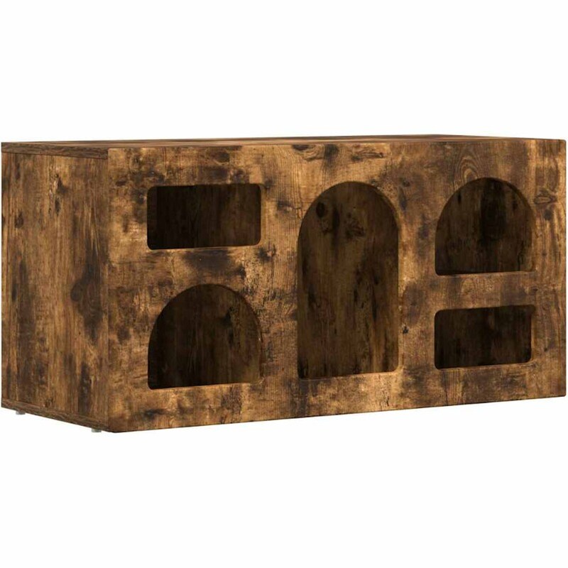 Έπιπλο Τηλεόρασης VidaXL ELST 80 x 35 x 40 cm - Καπνιστή Δρυς