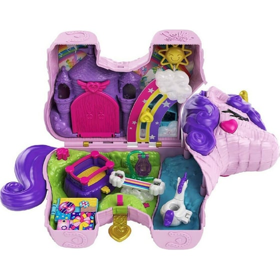 Παιχνιδολαμπάδα Mattel Polly Pocket Unicorn Party Μονόκερος Πινιάτα (GVL88) image 1