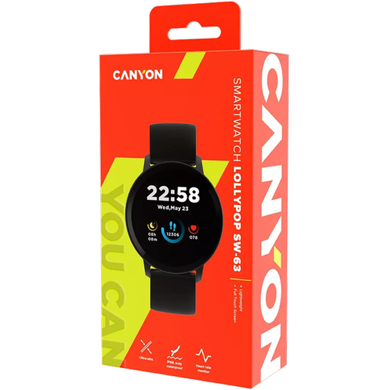 Smartwatch Canyon Lollypop SW-63 42mm - Black image 6