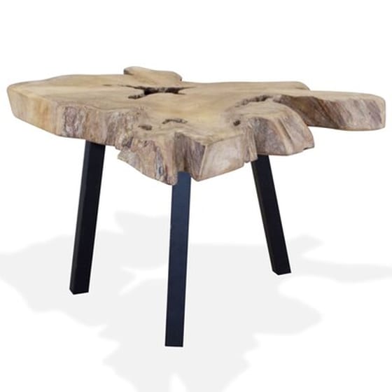Τραπεζάκι Σαλονιού VidaXL από Ξύλο Teak 80x70x38cm - Καφέ image 4