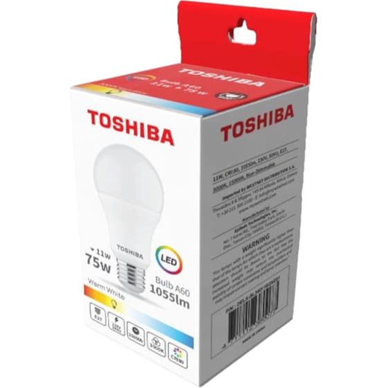 Λάμπα LED Toshiba A60 E27 11W 3000K - Θερμό Λευκό image 1