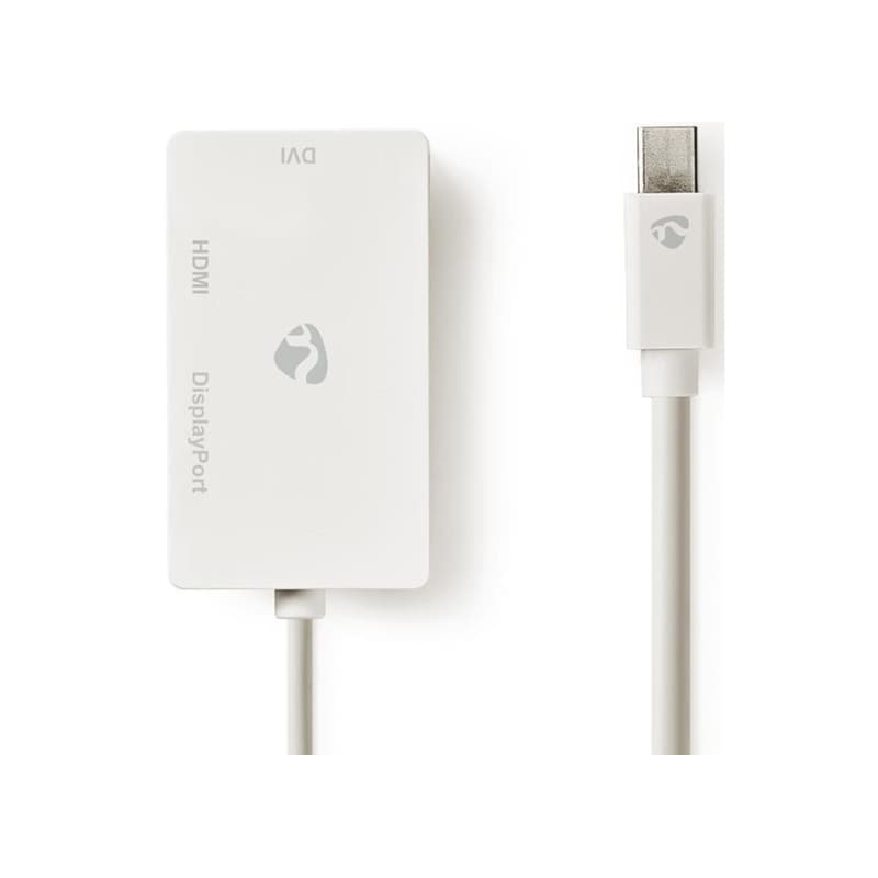 Αντάπτορας HUB Nedis Mini Display Port to DP/DVI/HDMI - Λευκό