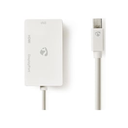 Αντάπτορας HUB Nedis Mini Display Port to DP/DVI/HDMI - Λευκό