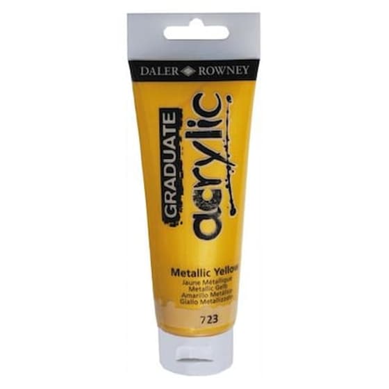 Daler Graduate Acrylic 120ml Metallic Yellow image 0
