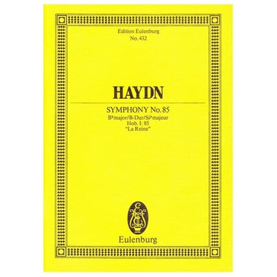 Βιβλίο Για Σύνολα Editions Eulenburg Haydn - Symphony Nr.85 In Bb Major ''la Reine'' [pocket Score] image 0