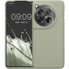 Θήκη OnePlus 12 - Kwmobile Soft Flexible Rubber Cover Σιλικόνης - Gray Green