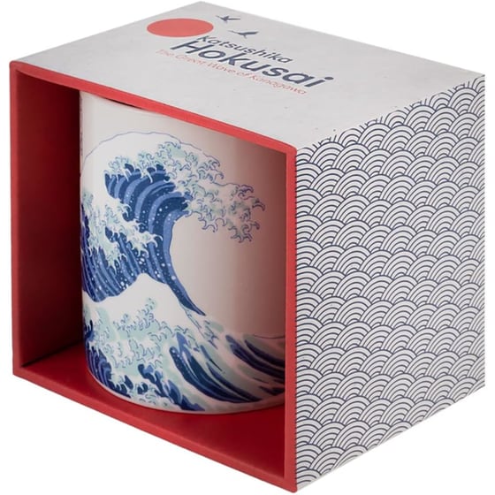 Κούπα Erik The Great Wave Of Kanagawa Hokusai Πορσελάνη 330 ml - Μπλε/Λευκό image 4