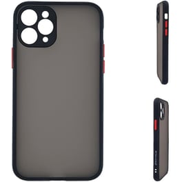 Θήκη Apple iPhone 11 Pro - Sonique Color Button Bumper Clear - Μαύρο