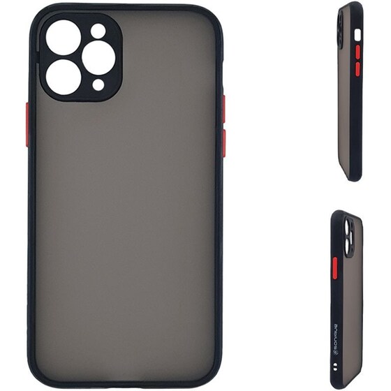 Θήκη Apple iPhone 11 Pro - Sonique Color Button Bumper Clear - Μαύρο image 0