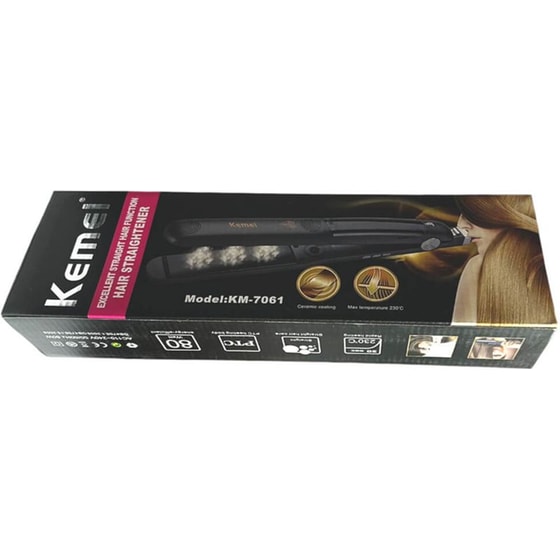 Ισιωτικό Μαλλιών KEMEI KM-7061 Μαύρο image 1