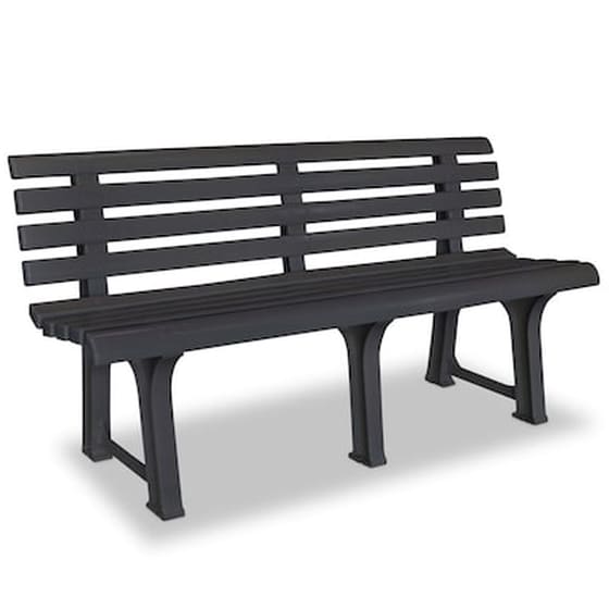Παγκάκι Κήπου VidaXL από Πλαστικό 145.5x49x74 cm - Ανθρακί image 1