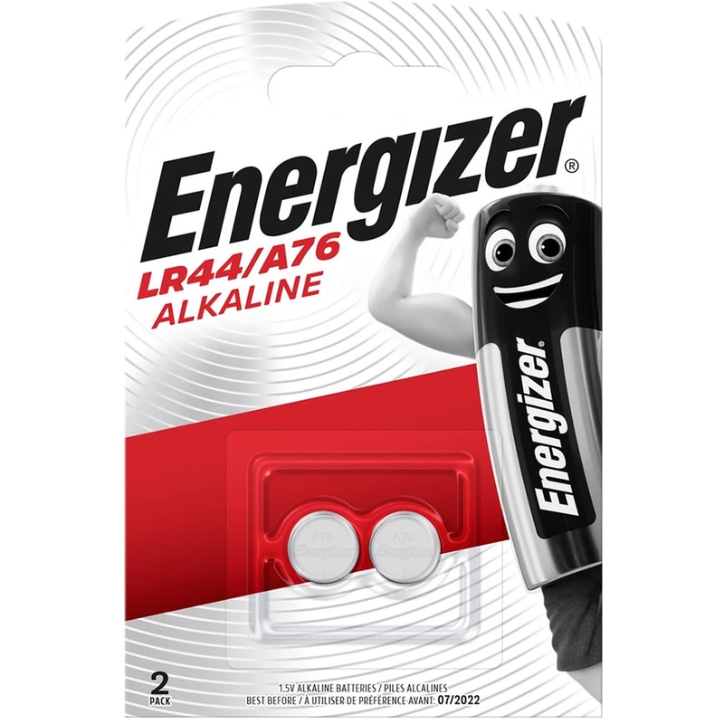 ENERGIZER Buttoncell Αλκαλικές Μπαταρίες Energizer LR44 1.55V 2τμχ