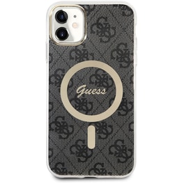 Guess “4g Logo Collection” Magsafe Hard Case Θήκη Προστασίας Από Σκληρό Πλαστικό – Iphone 11 (μαύρο – Guhmn61h4stk)