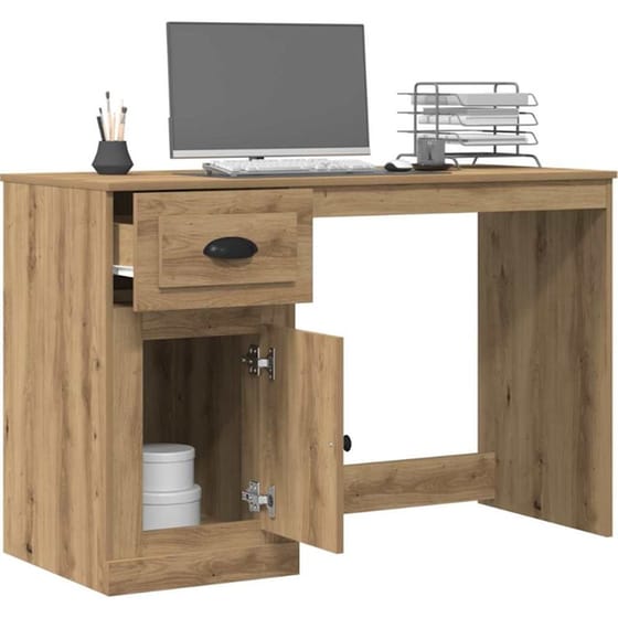 Γραφείο VidaXL από Επεξεργασμένο Ξύλο 50x115x75 cm - Artisan Δρυς image 2