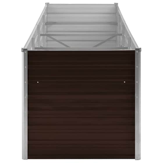 Vidaxl Ζαρντινιέρα Υπερυψωμένη Καφέ 320x80x77 Εκ. Γαλβανισμ. Χάλυβας image 5