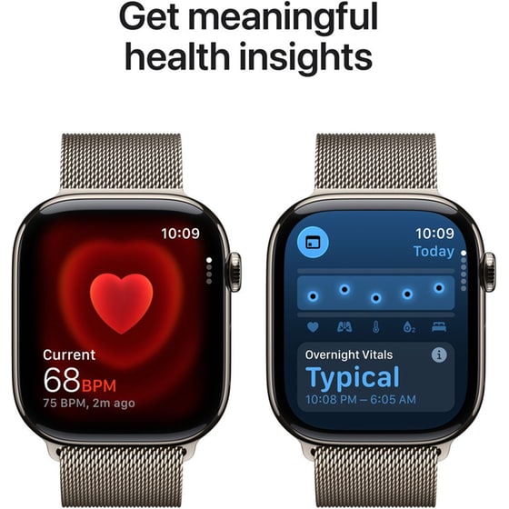 Apple Watch Series 11 GPS + Cellular 42mm Natural Titanium Case with Natural Milanese Loop image 4