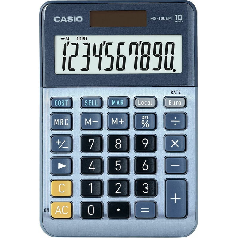 CASIO Αριθμομηχανή Casio MS-100EM 10 Ψηφίων (Ms-100Em)(Casms100Em)