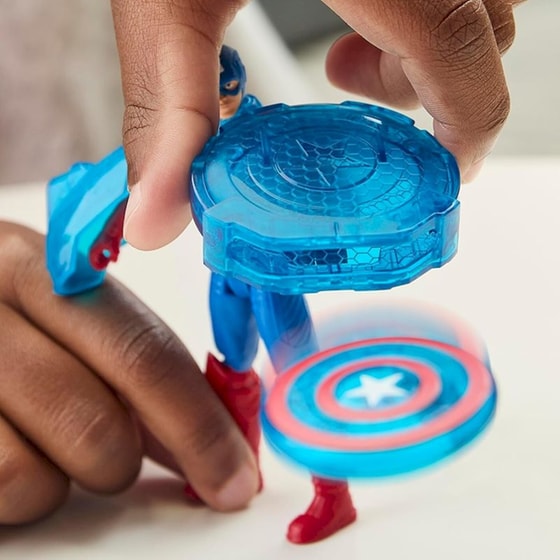 Hasbro Φιγούρα Marvel Avengers Epic World Of Action Captain America Shield-Shot-Shot Cycle με Μοτοσυκλέτα image 11