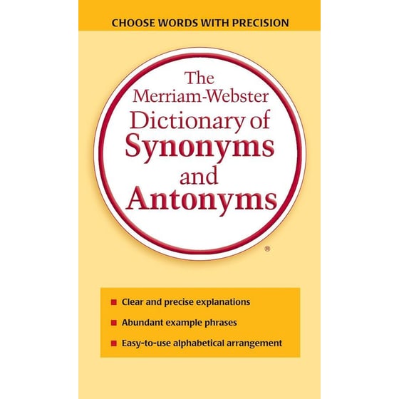 Merriam-Webster Dictionary of Synonyms and Antonyms image 0