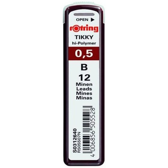 ROTRING MECH.PENCIL LEADS 0.5 Β BOX10 image 0