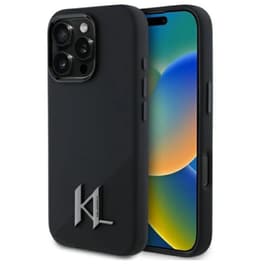 Θήκη Apple iPhone 16 Pro - Karl Lagerfeld Silicone Shadow Metal Initia - Black
