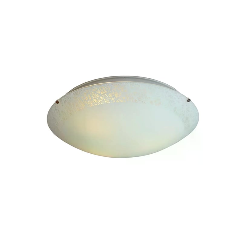 Φωτιστικό Πλαφονιέρα Homelighting 30x30x8 cm – Ασημί/Λευκό