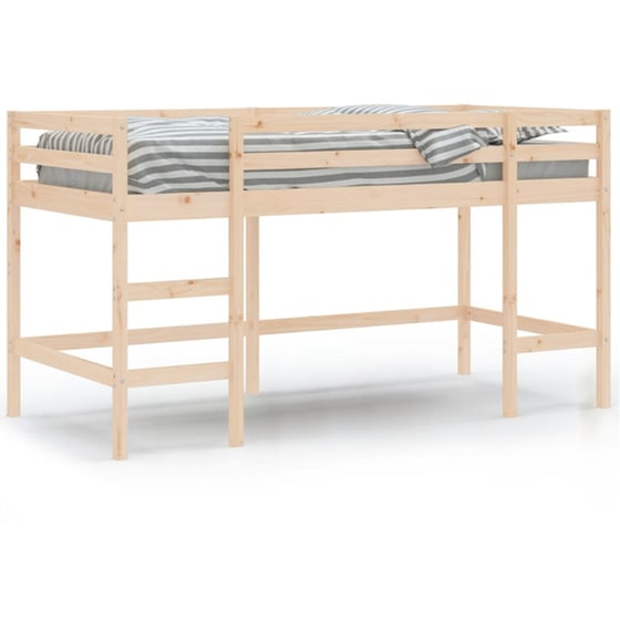 VidaXL Παιδικό Κρεβάτι Κουκέτα με Σκάλα 90x190 cm Μασίφ Ξύλο Πεύκου image 0