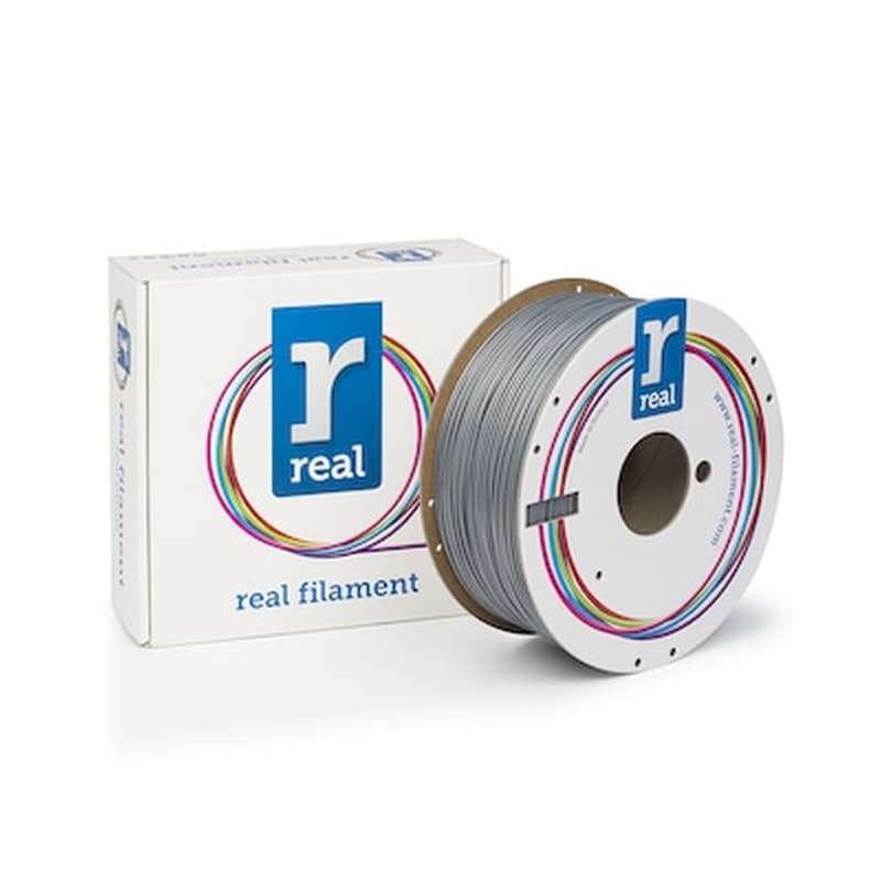 REAL FILAMENTS Real Abs 3d Printer Filament - Silver - Spool Of 1kg - 1.75mm (refabssilver1000mm175)