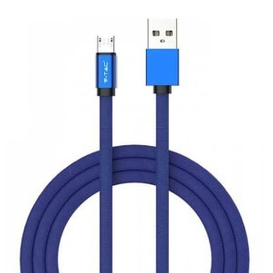 Καλώδιο δεδομένων V-tac Ruby Series Micro Usb 2.4A 1m - Blue image 0