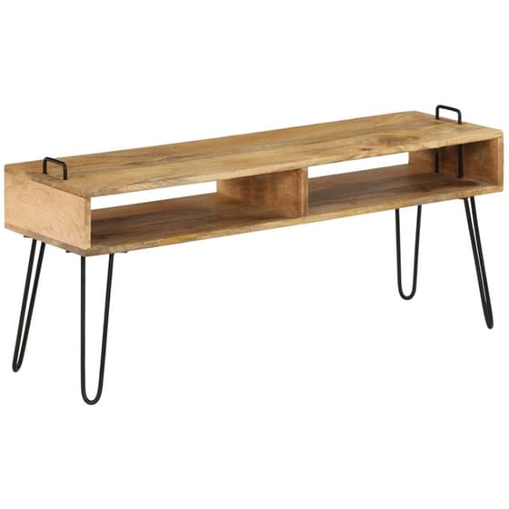 Έπιπλο Τηλεόρασης VidaXL από Ξύλο 110x35x45cm - Kαφέ/Μαύρο image 10