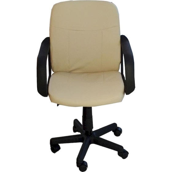 Καρέκλα Γραφείου ArteLibre Aba από Τεχνητό Δέρμα - Μπεζ image 1