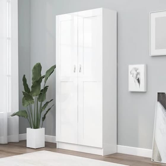 Vidaxl Βιβλιοθήκη Λευκή 82,5 X 30,5 X 185,5 Εκ. Μοριοσανίδα image 1