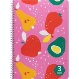 Τετράδιο Σπιράλ Coolbee Α4 3 Θεμάτων Abstract Fruits