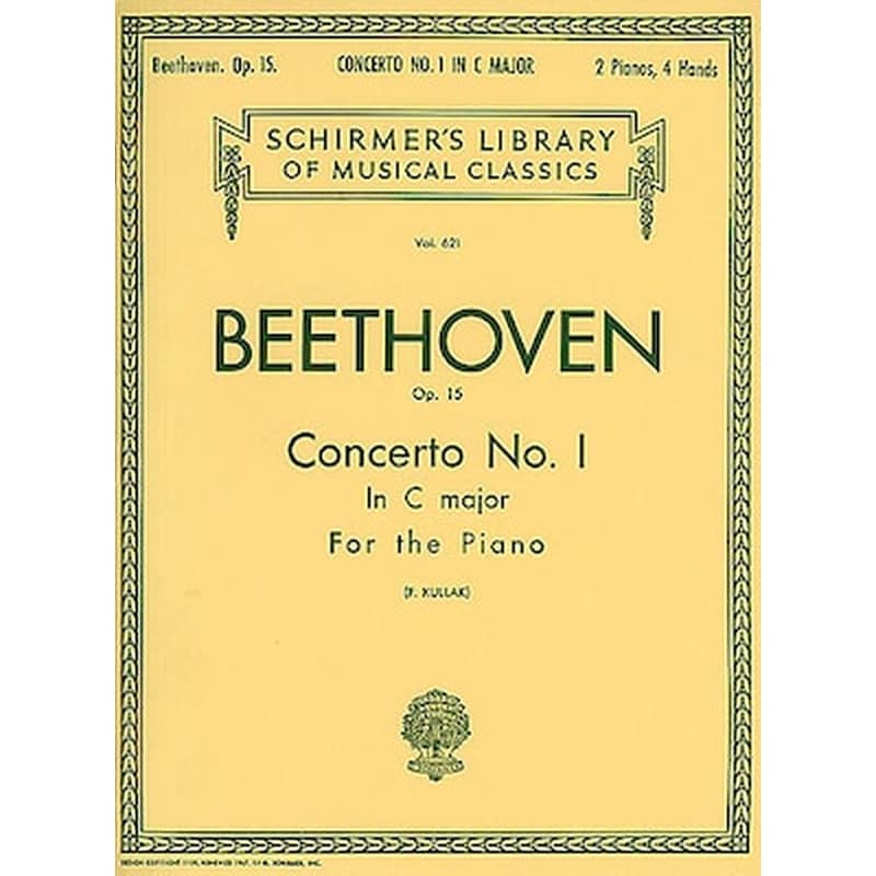 G. SCHIRMER Beethoven - Piano Concerto Op.15 In C Major