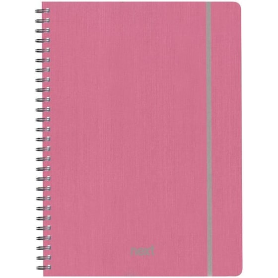 Τετράδιο Σπιράλ NEXT Α4 2 Θεμάτων Ροζ (1 Τεμάχιο) image 0