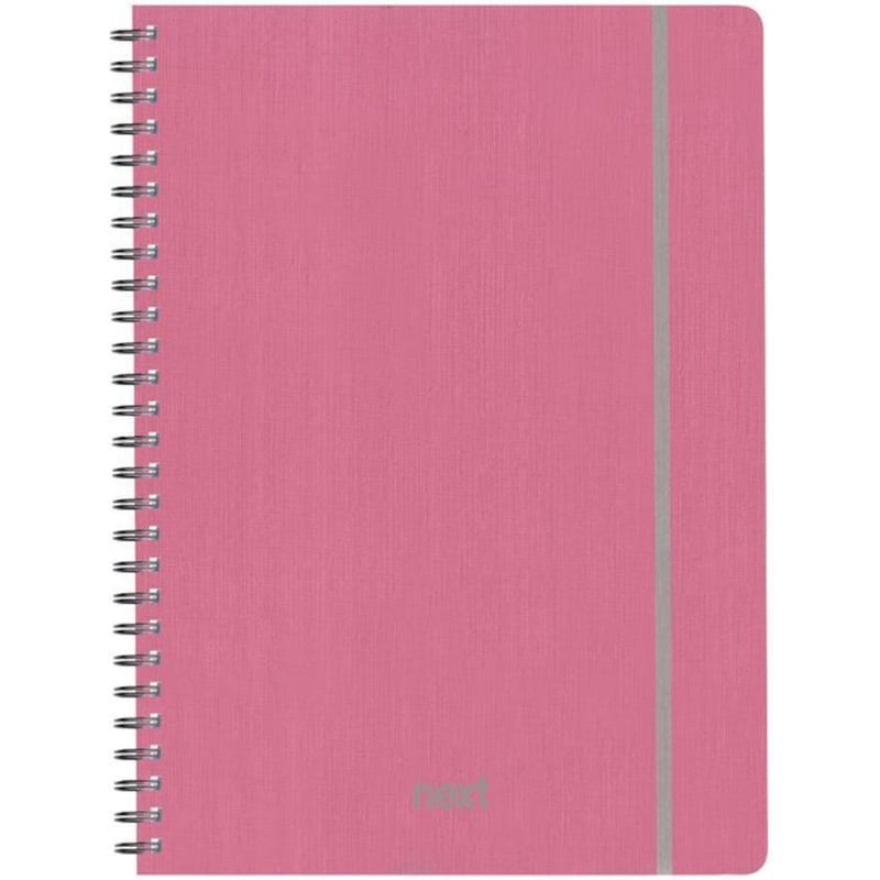 Τετράδιο Σπιράλ NEXT Α4 2 Θεμάτων Ροζ (1 Τεμάχιο)