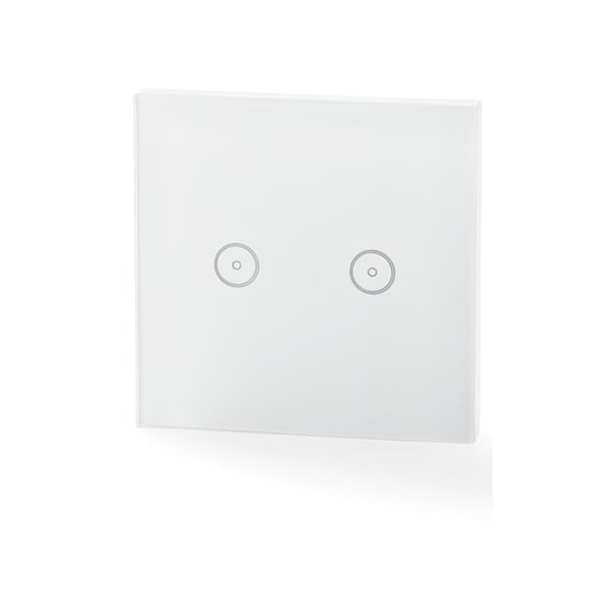 Διακόπτης Τοίχου Διπλός NEDIS Wi-Fi Smart Wall Switch Dual WIFIWS20WT image 1