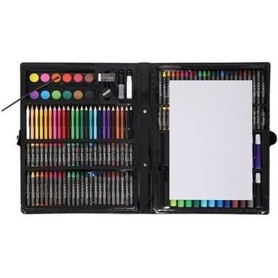 Σετ Ζωγραφικής Aria Trade με Βαλιτσάκι Μεταφοράς Μαύρο (168 Τεμαχια) image 1
